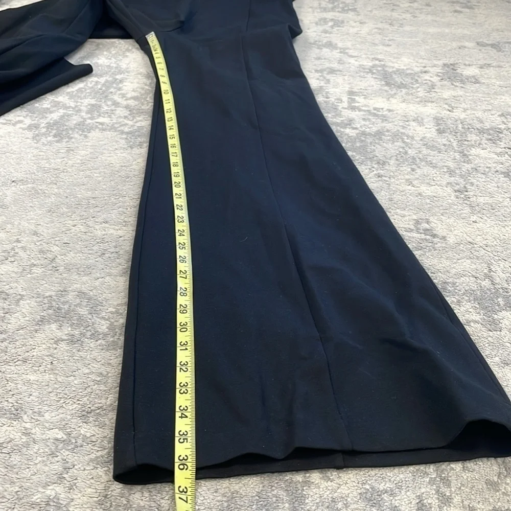 NWT AREA Crystal Cut Out Halter Jumpsuit Brass Glass Jewel Wide Leg Black Sz XL - Picture 13 of 16